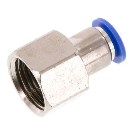 10mm x G1/2'' Push-in Fitting with Female Threads Brass/PA 66 NBR