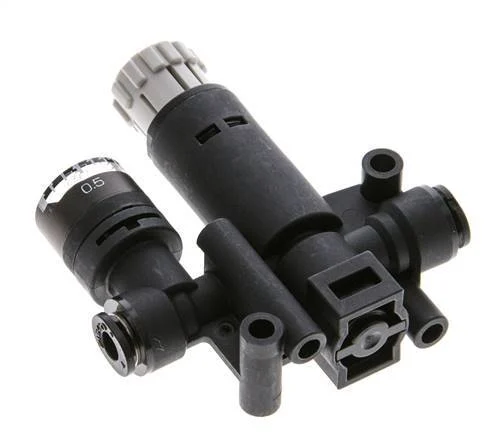 Pneumatic Pressure Regulator 4mm with Pressure Gauge