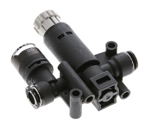 Pneumatic Pressure Regulator 6mm with Pressure Gauge
