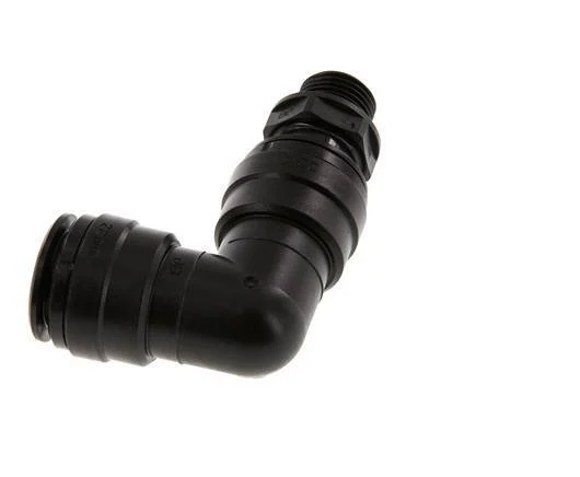 22mm x G1/2'' 90deg Elbow Push-in Fitting with Male Threads POM NBR Rotatable