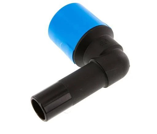 32mm 90deg Polypropylene (PP) Elbow Push-in Fitting with Plug-in NBR