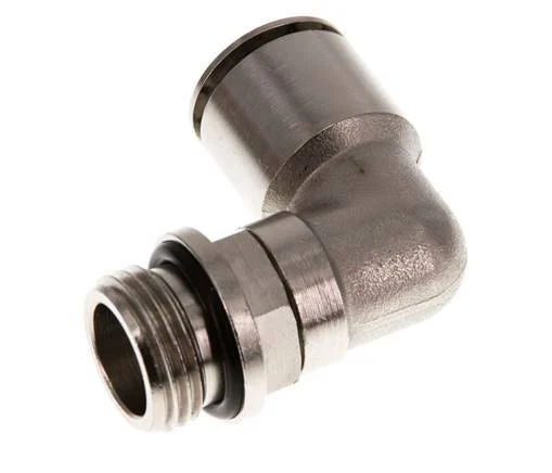 16mm x G1/2'' 90deg Elbow Push-in Fitting with Male Threads Brass NBR Rotatable