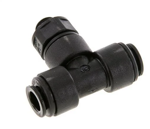 8mm x G1/8'' Inline Tee Push-in Fitting with Male Threads POM NBR FDA Rotatable