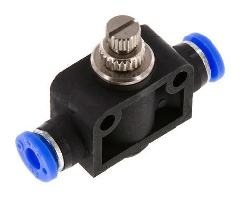 Flow Control Silencer Straight 3/16 inch (4.76 mm) Brass/PBT