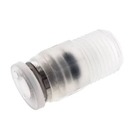 4mm x R1/8'' Polypropylene (PP) Push-in Fitting with Male Threads EPMD/PTFE