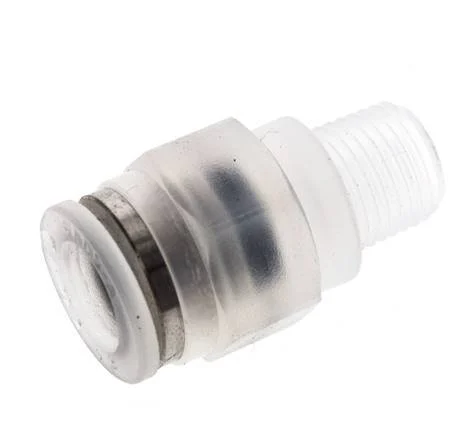 8mm x R1/8'' Polypropylene (PP) Push-in Fitting with Male Threads EPMD/PTFE