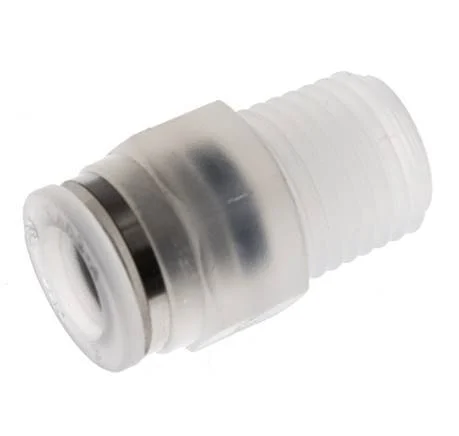 8mm x R1/4'' Polypropylene (PP) Push-in Fitting with Male Threads EPMD/PTFE