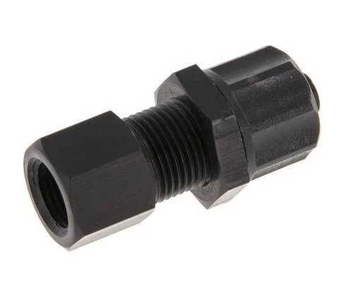 8x6 & G1/8'' Aluminum Straight Push-on Fitting with Female Threads Bulkhead