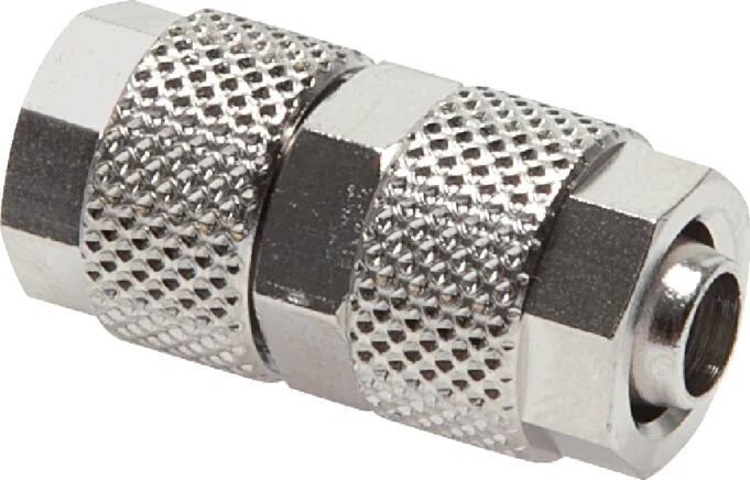 8x6 Nickel plated Brass Straight Push-on Fitting [2 Pieces]
