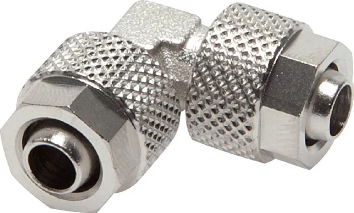 8x6 Nickel plated Brass Elbow Push-on Fitting [2 Pieces]