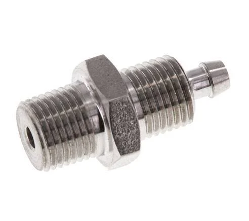 6x4 & 1/8''NPT Stainless Steel 1.4571 Straight Push-on Fitting with Male Threads