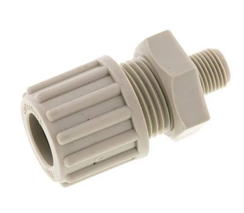 12x9mm & G1/8'' PP Straight Compression Fitting with Male Threads 10 bar