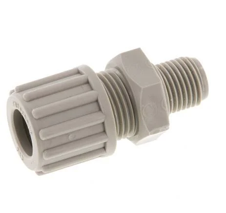 12x9mm & G1/4'' PP Straight Compression Fitting with Male Threads 10 bar