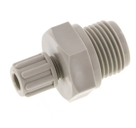 6x4mm & G1/2'' PP Straight Compression Fitting with Male Threads 10 bar