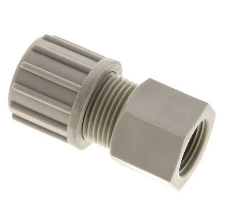 14x12mm & G3/8'' PP Straight Compression Fitting with Female Threads 10 bar