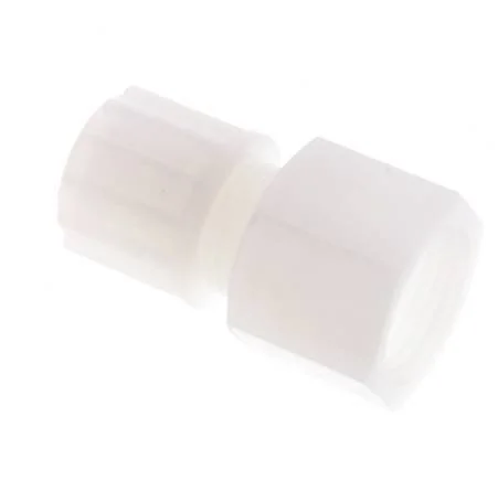 12x10mm & G1/2'' PVDF Straight Compression Fitting with Female Threads 10 bar
