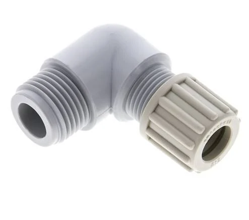12x10mm & G1/2'' PA Elbow Compression Fitting with Male Threads 10 bar