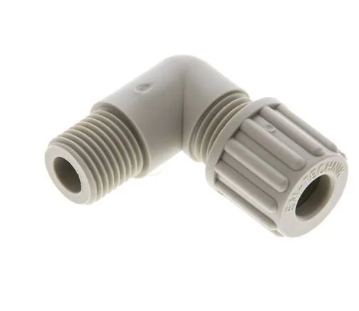 8x6mm & G1/4'' PP Elbow Compression Fitting with Male Threads 10 bar