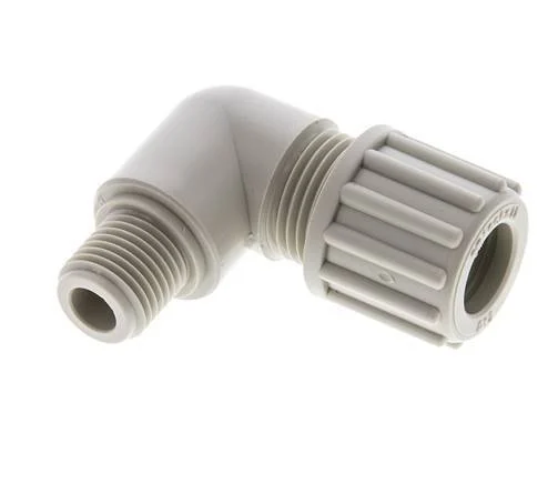 12x9mm & G1/4'' PP Elbow Compression Fitting with Male Threads 10 bar