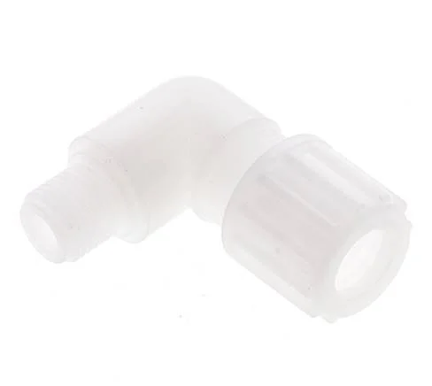 12x10mm & G1/4'' PVDF Elbow Compression Fitting with Male Threads 10 bar