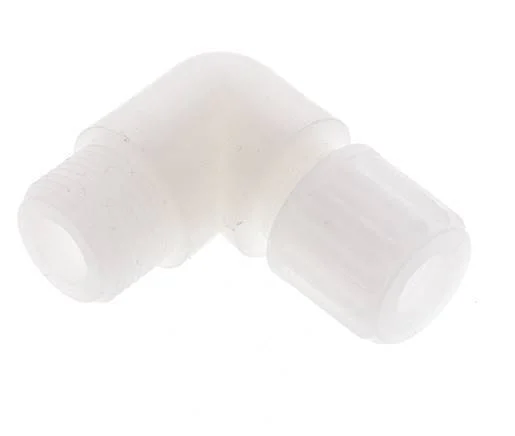 8x6mm & G3/8'' PVDF Elbow Compression Fitting with Male Threads 10 bar