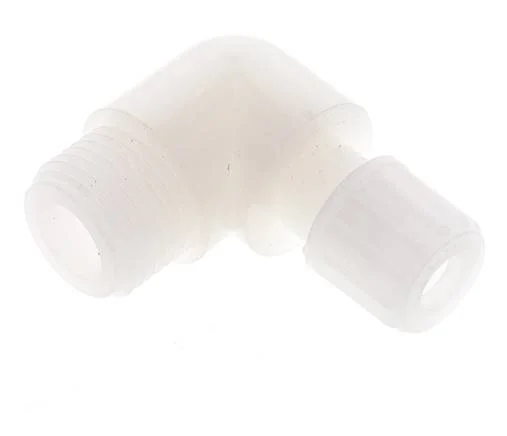 8x6mm & G1/2'' PVDF Elbow Compression Fitting with Male Threads 10 bar