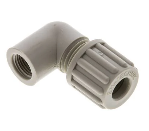 8x6mm & G1/8'' PP Elbow Compression Fitting with Female Threads 10 bar