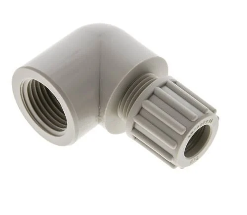12x10mm & G1/2'' PP Elbow Compression Fitting with Female Threads 10 bar