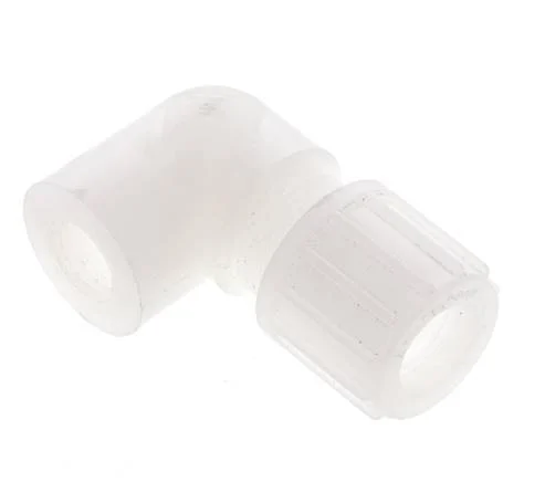14x12mm & G1/4'' PVDF Elbow Compression Fitting with Female Threads 10 bar
