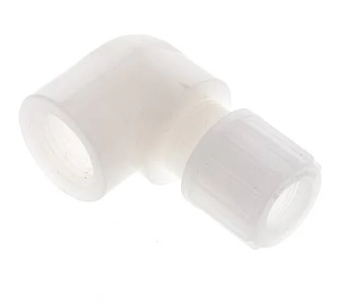 14x12mm & G1/2'' PVDF Elbow Compression Fitting with Female Threads 10 bar
