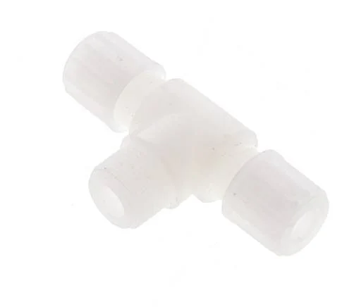 8x6mm & G3/8'' PVDF T-Shape Tee Compression Fitting with Male Threads 10 bar