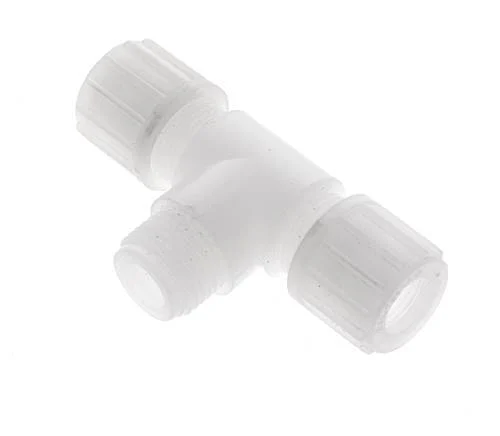 14x12mm & G1/2'' PVDF T-Shape Tee Compression Fitting with Male Threads 10 bar