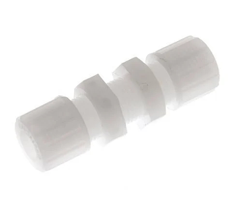 10x8mm PVDF Straight Compression Fitting Bulkhead 10 bar