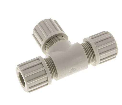 14x12mm PP T-Shape Tee Compression Fitting 10 bar
