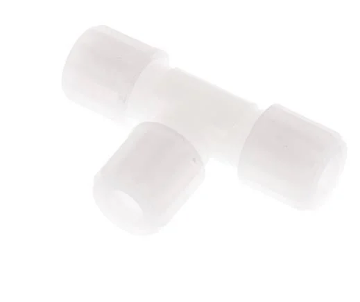 8x6mm PVDF T-Shape Tee Compression Fitting 10 bar