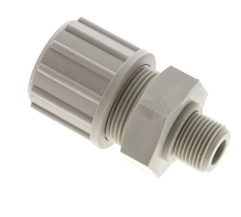 20x13mm & G3/8'' PP Straight Compression Fitting with Male Threads 10 bar PVC and PA