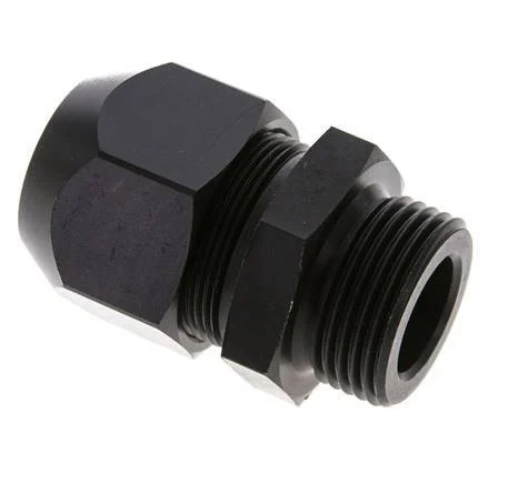 26x19mm & G1'' Aluminum Straight Compression Fitting with Male Threads 10 bar PVC and PA