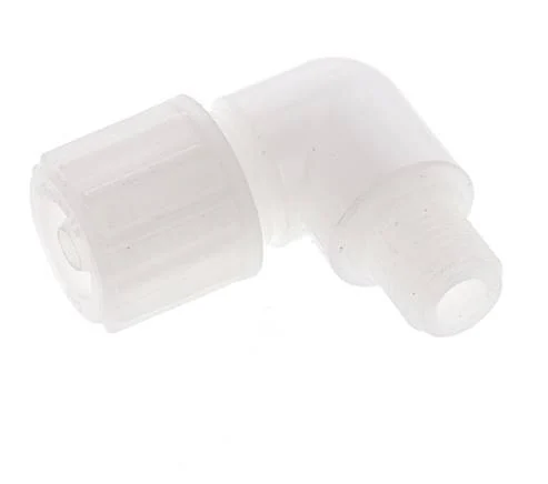 12x6mm & G1/4'' PVDF Elbow Compression Fitting with Male Threads 10 bar PVC and PA