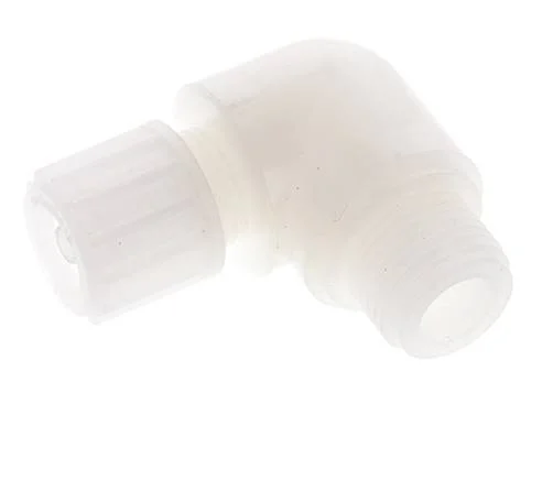 12x6mm & G1/2'' PVDF Elbow Compression Fitting with Male Threads 10 bar PVC and PA