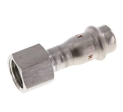 Press Fitting - 15mm Female & Rp 1/2'' Female - Stainless Steel