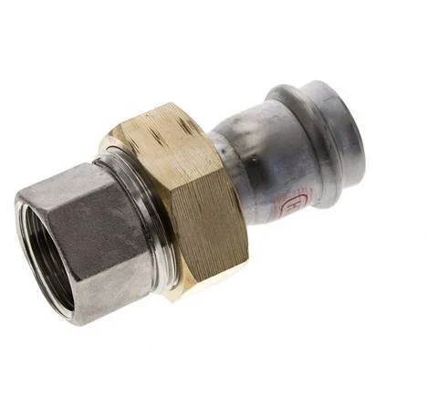 Union Press Fitting - 28mm Female & Rp 1'' Female - Stainless Steel Flat Sealing