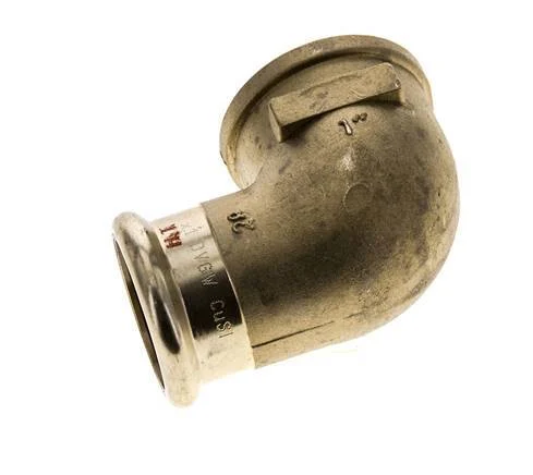 90deg Elbow Press Fitting - 28mm Female & Rp 1'' Female - Copper alloy