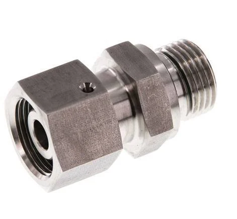 14S & G1/2'' Stainless Steel Straight Swivel with Male Threads 630 bar FKM O-ring Sealing Cone Adjustable ISO 8434-1