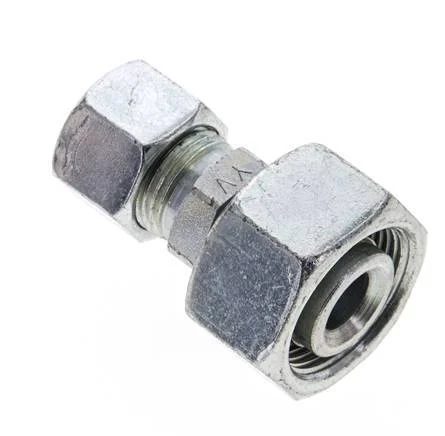 12L & 18L Zink plated Steel Straight Cutting Fitting with Swivel 315 bar ISO 8434-1