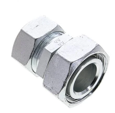35L & 42L Zink plated Steel Straight Cutting Fitting with Swivel 160 bar ISO 8434-1