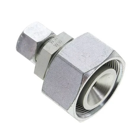 16S & 38S Zink plated Steel Straight Cutting Fitting with Swivel 315 bar ISO 8434-1