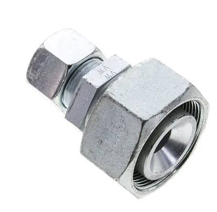 20S & 38S Zink plated Steel Straight Cutting Fitting with Swivel 315 bar ISO 8434-1