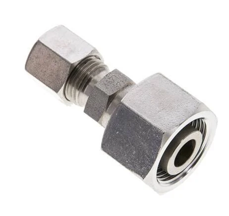 8S & 16S Stainless Steel Straight Cutting Fitting with Swivel 400 bar ISO 8434-1