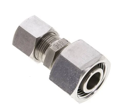 14S & 20S Stainless Steel Straight Cutting Fitting with Swivel 400 bar ISO 8434-1
