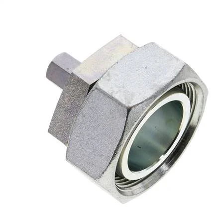 6L & 42L Zink plated Steel Straight Cutting Fitting with Swivel 160 bar NBR O-ring Sealing Cone ISO 8434-1